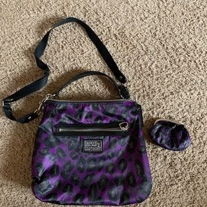 Purple leopard Coach crossbody purse. OBO